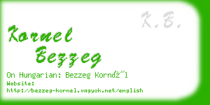 kornel bezzeg business card